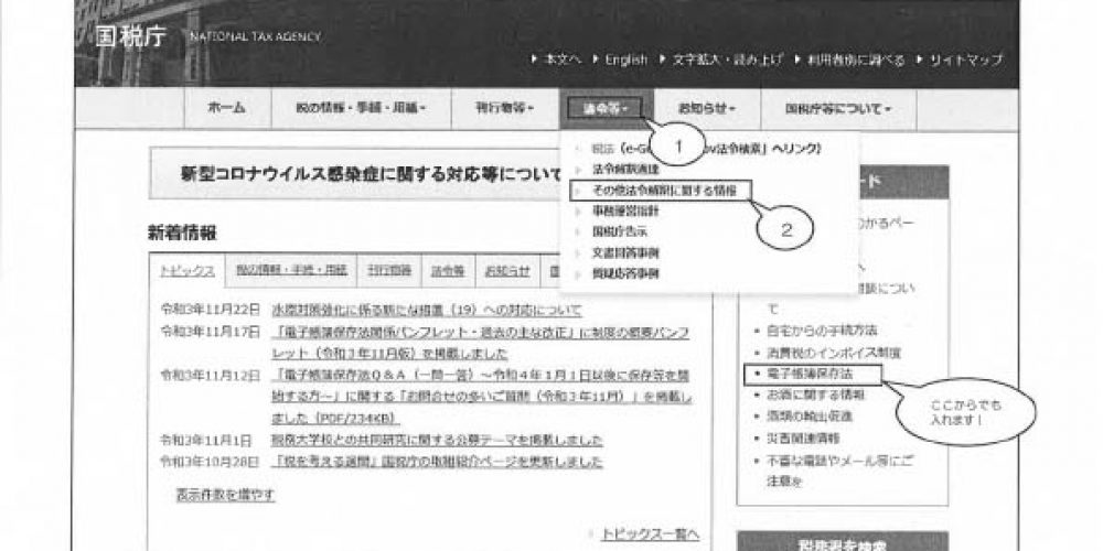 電子帳簿保存法が改正されました