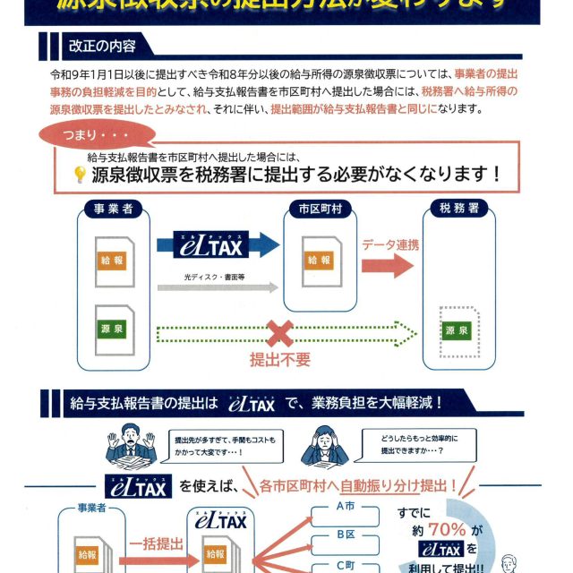 税務署からのお知らせ